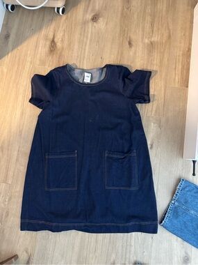 Smash + Tess Navy Short Sleeve Pocket Dress
